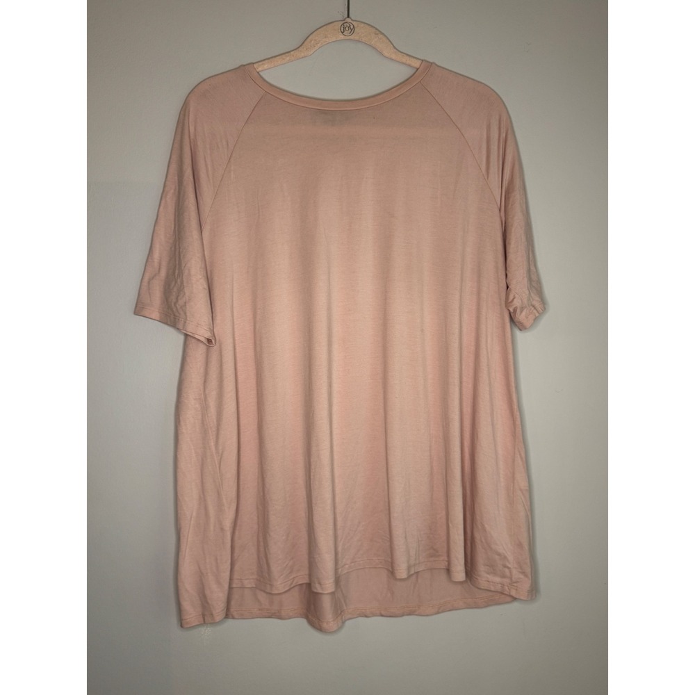 Eileen Fisher Blush Pink Tencel Lyocell Raglan Short Sleeve Top Large